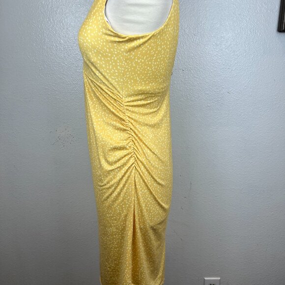 PrAna Yellow BIRCH SPOTS PEARL ISLA PERFORMANCE JERSEY DRESS SZ M - Picture 10 of 12